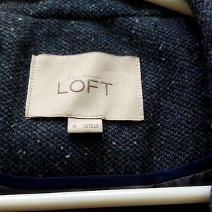 LOFT Dark Blue Textured Jacket